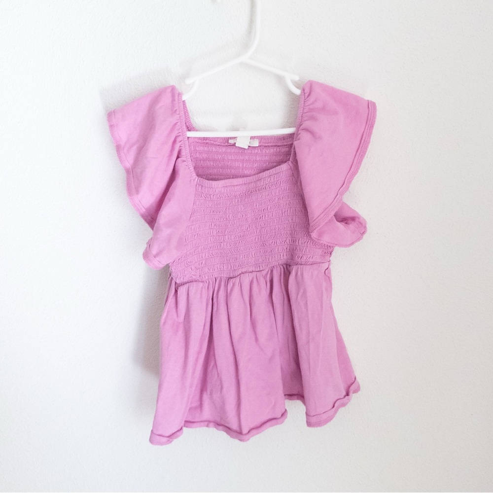 Pink Ruffled Kids Top